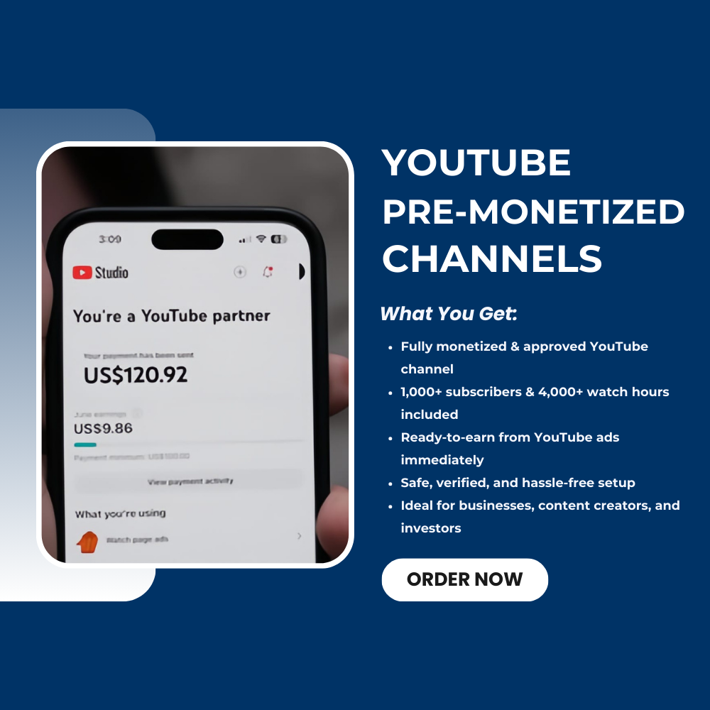 Pre-Monetized YouTube Channels | AdSense Approved