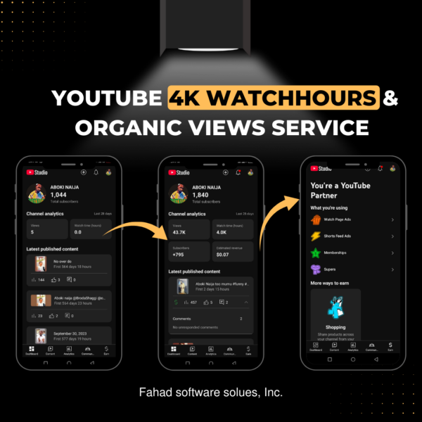 1) YouTube Monetization Services | 100% Guaranteed Watch Time